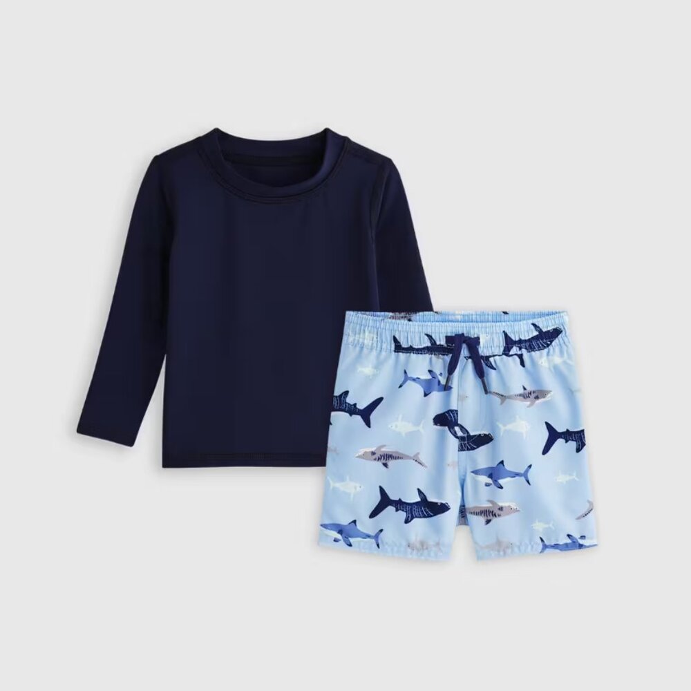 Baby Swim Trunk and Rash Guard Set | Quince